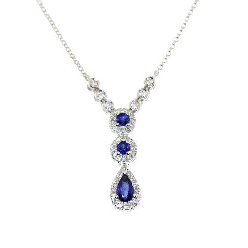 9ct Diamond & Sapphire Pendant - Inisor Jewellery, Cookstown, Northern ...